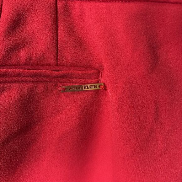 Anne Klein Dress Pants Red  Comfort Knit Womens Sz 16 Straight Leg - Picture 7 of 11